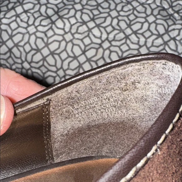 Etienne Aigner Espresso Loafers with Gold Accents - Picture 3 of 12